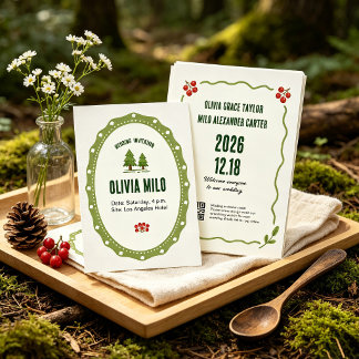Invitation mariages en plein air, en forêt ou à la campagne.