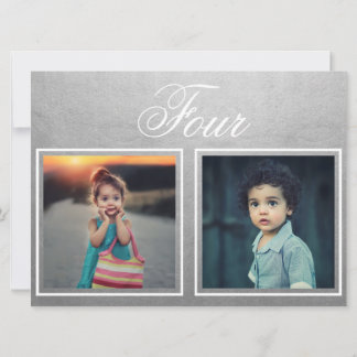 Invitation Marié Âge du marié Élégant Classe Argent Numéro de