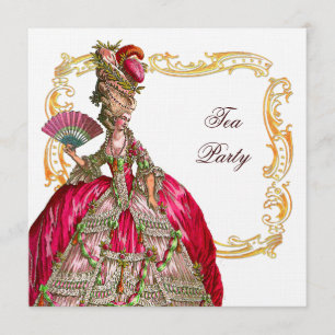 Invitation Marie Antoinette & Gold Frame