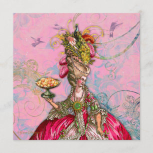 Invitation Marie Antoinette Qu'ils mangent de la gâteaux