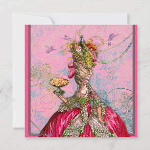 Invitation Marie Antoinette Qu'ils mangent du gâteau