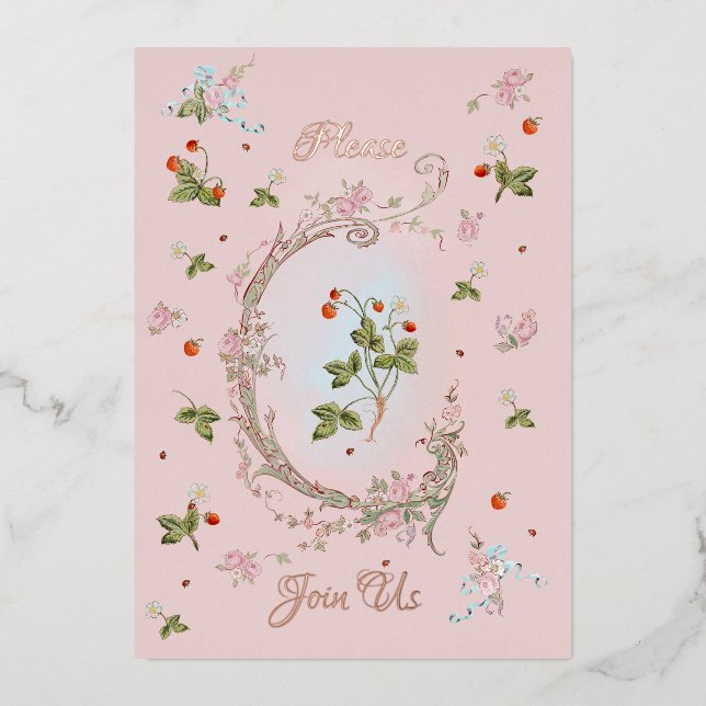 Invitation Marie Antoinette Versailles Baroque (Recto)