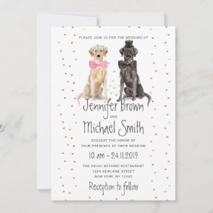 Invitation marié mariée retriever du labrador valentines mari