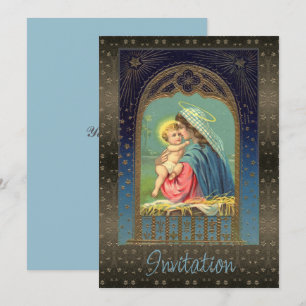 Invitation Marie tenant l'Enfant Jésus