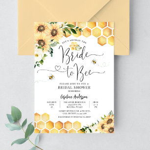 Invitation Mariée à l'abeille Rustique Mariage Couple Shower