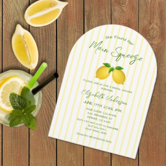 Invitation Mariée au citron Main Squeeze (Créateur téléchargé)