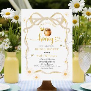 Invitation Mariée d'abeilles mignonne Bow Daisy