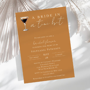 Invitation Mariée dans un Cocktail de Mariage Bridal Shower a
