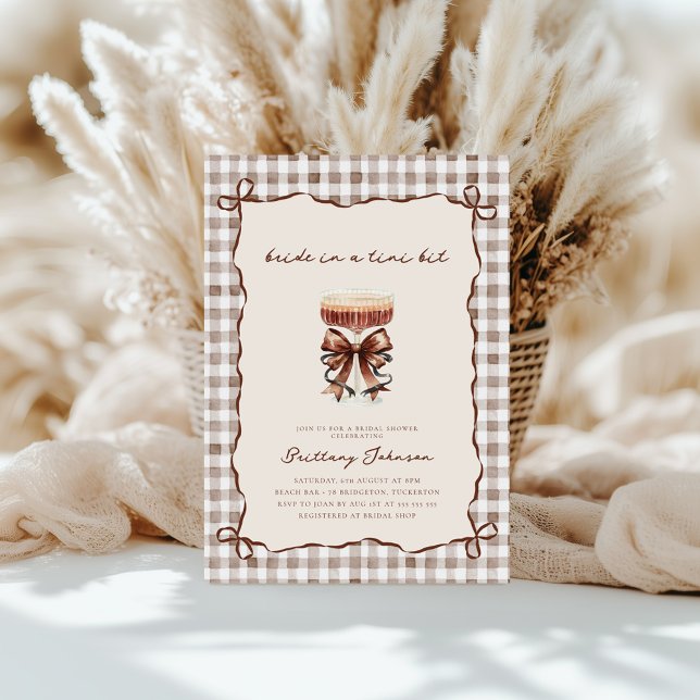 Invitation Mariée dans une petite robe rustique de fete de ma (Créateur téléchargé)