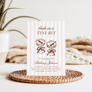 Invitation Mariée dans une Tini Bit Rustique Rayures Baby Sho