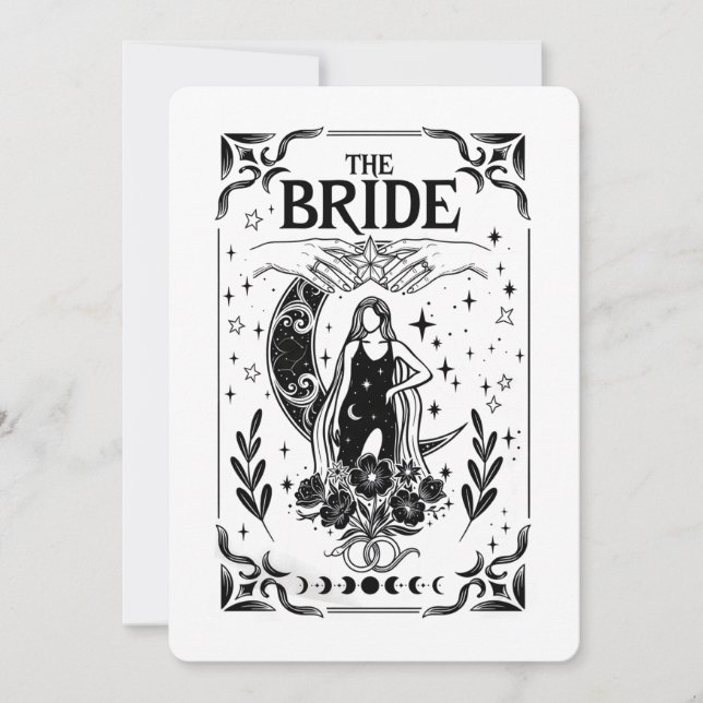 Invitation Mariée de Bachelorette Sorcière Coven Mariage Goth (Devant)