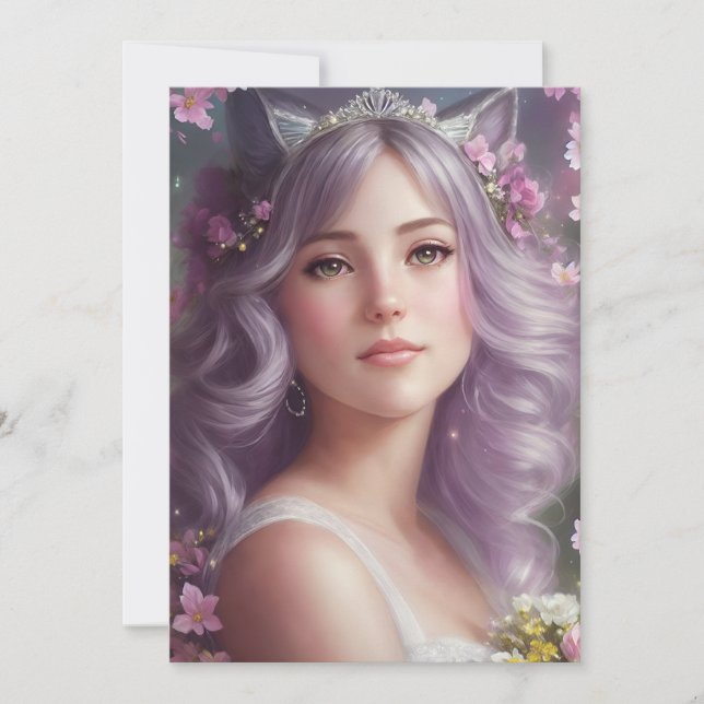 Invitation Mariée de Catgirl (Devant)