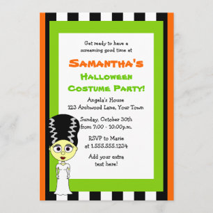 Invitation Mariée de Frankenstein Halloween Costume Party