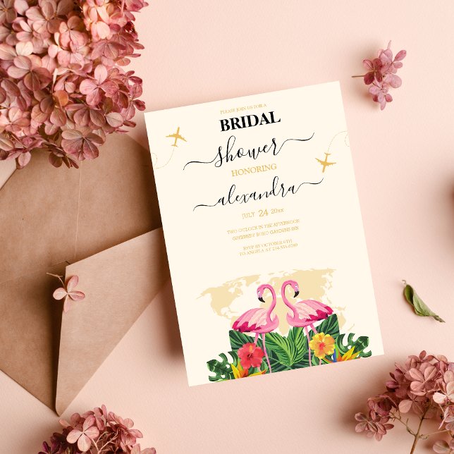 Invitation Mariée de passeport Black et Gold Destination mode (Créateur téléchargé)