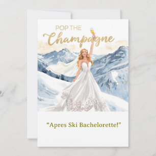 Invitation Mariée de week-end entre célibataires au ski