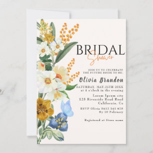 Invitation Mariée en Fleur Printemps Jardin fleurs Douche nup