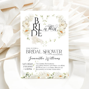 Invitation Mariée en fleurs Fête des mariées du coeur floral