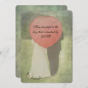 Invitation Mariée et chambre Mariage campagnard à l'ancienne