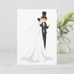 Invitation Mariée et marié dansant