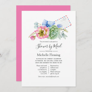 Invitation Mariée florale ou Baby shower par la poste