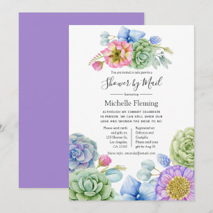 Invitation Mariée florale ou Baby shower par la poste