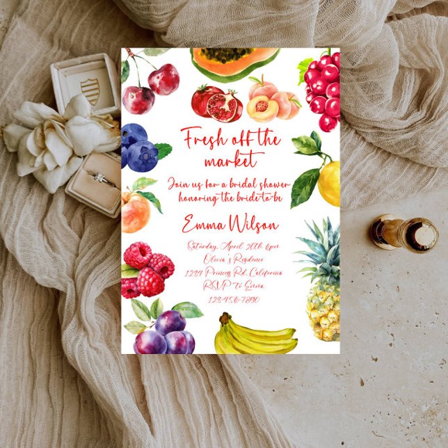 Invitation Mariée Fraîche du Marché - Mariée du Marché des Fe (Créateur téléchargé)