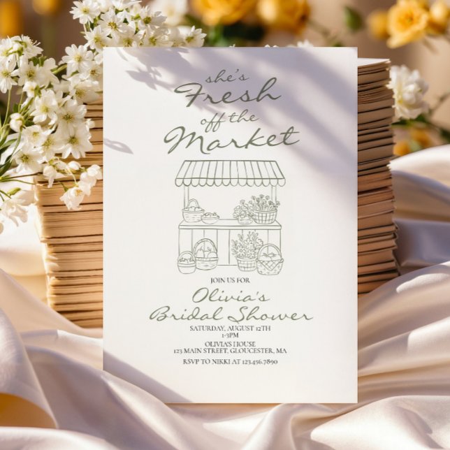 Invitation Mariée Fraîche sur le Marché (Créateur téléchargé)
