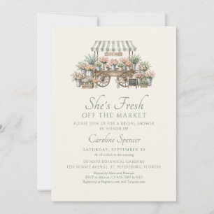 Invitation Mariée Fraîche sur le Marché Enterrement de Vie de