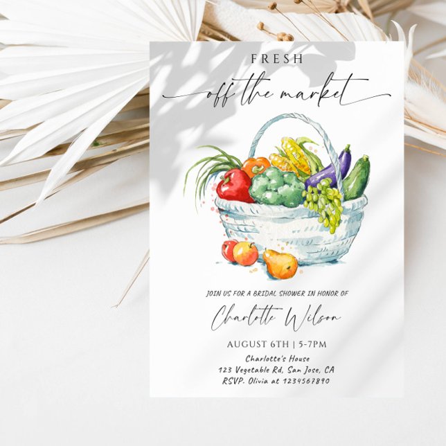 Invitation Mariée Fraîchement Sur Le Marché - Marché De Produ (Créateur téléchargé)