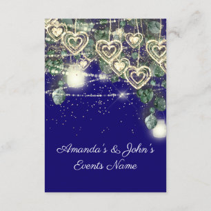 Invitation Mariée mariage Bois rustique Or Royal Blue