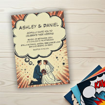 Mariée & Marié Vintage Rétro Pop Art Mariage BD