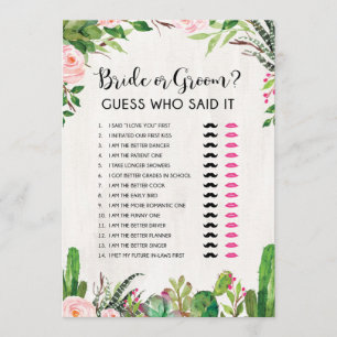 Invitation Mariée ou de la chambre Lui ou elle Fiesta Fête de