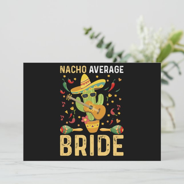 Invitation Mariée pas moyenne Cinco De Mayo Mariage Mexicain  (Debout devant)