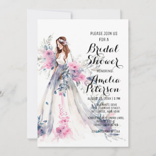 Invitation Mariée pour être élégante robe blanche Fête des ma