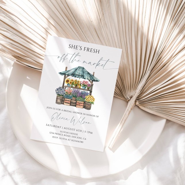 Invitation Mariée retirée du marché – Fleurs (Créateur téléchargé)