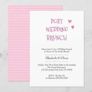 Invitation Mariée romantique avec deux coeurs imbriqués