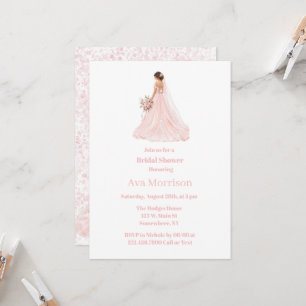 Invitation Mariée rose Encre alcoolique Enterrement de vie de