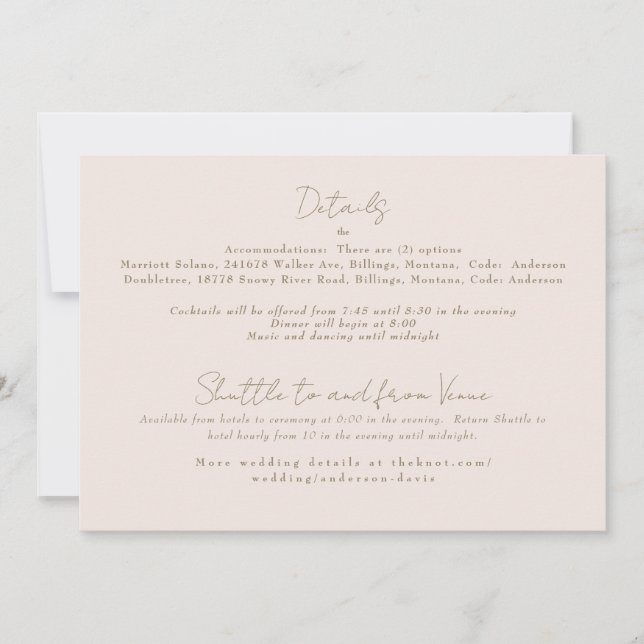 Invitation Mariée Rouge Forever Faithful Blushing Bride Détai (Devant)