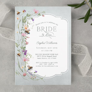 Invitation Mariée Rurale à Devenir Fête de Fleurs de Mariage