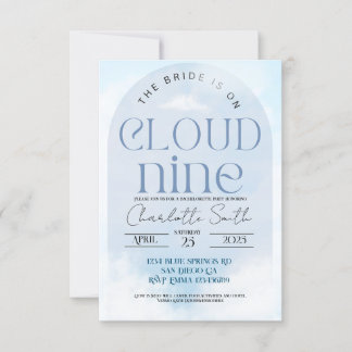 Invitation Mariée sur le nuage neuf bachelorette fête invitat