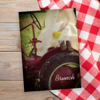 Mariée sur tracteur Country Farm Mariage Brunch