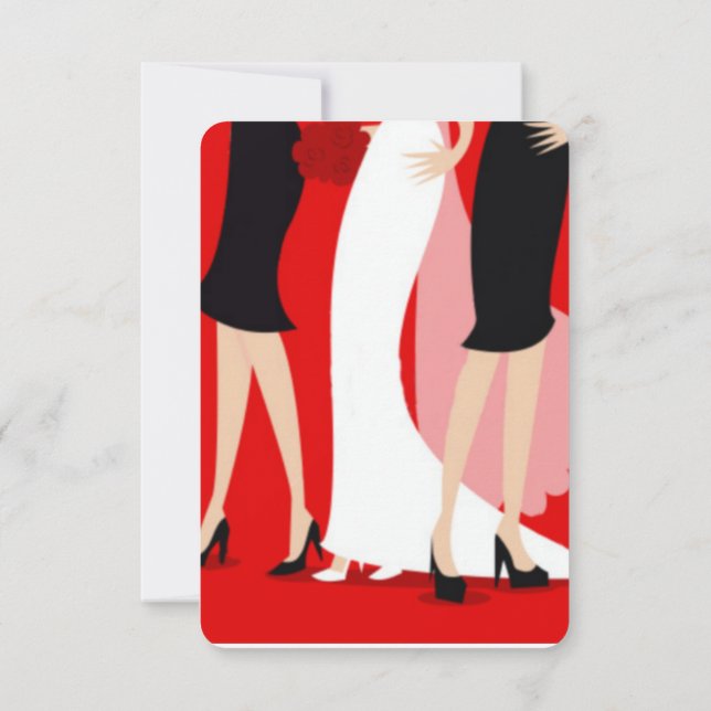 Invitation Mariées et demoiselles d'honneur (Dos)