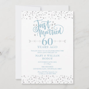 Invitation Mariés à peine 60e anniversaire de mariage