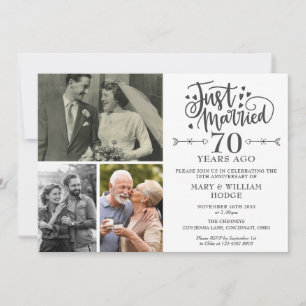 Invitation Mariés à peine 70e anniversaire de mariage 3 Photo