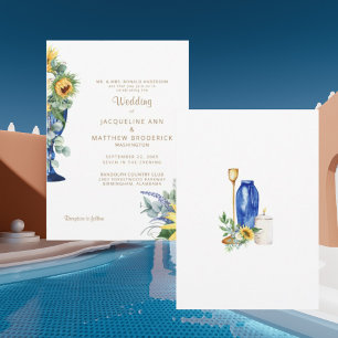 Invitation Mariés au tournesol toscan Parents Mariage Texte O