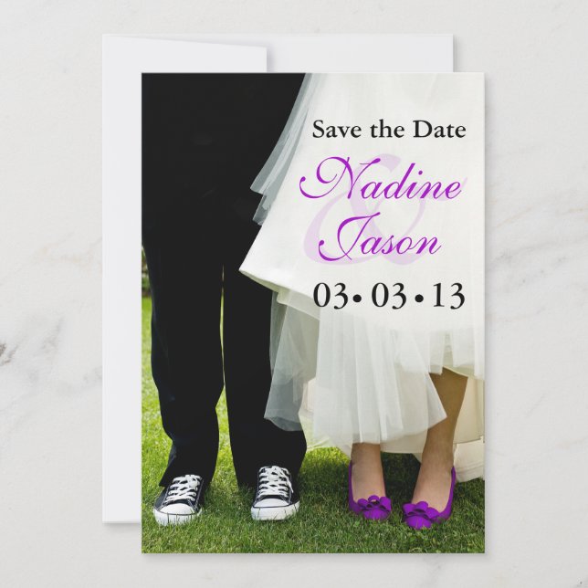 Invitation Mariés Chaussures de Sport & Talons Hauts Save the (Devant)