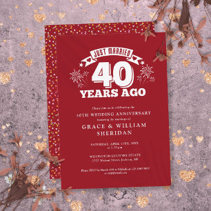 Invitation Mariés depuis 40 ans d'anniversaire de mariage