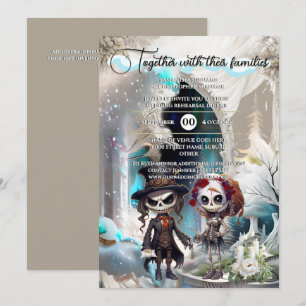 Invitation Mariés gothiques d'hiver jusqu'à ce que la mort no