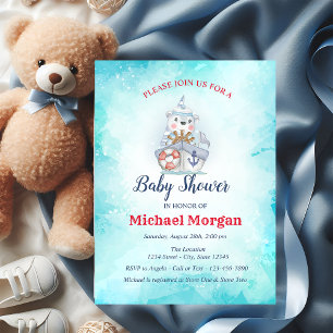 Invitation Marin, Ohé C'est un GARÇON Bébé de la Mer Shower