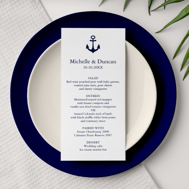 Invitation Marine Ancre Yacht Nautique moderne Mariage (Créateur téléchargé)